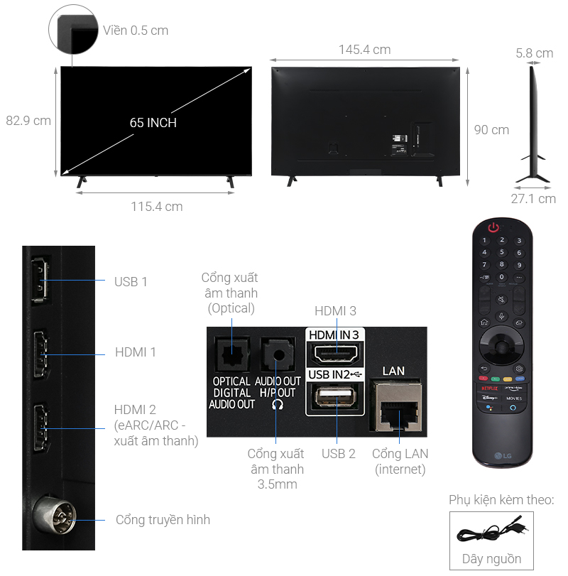 Smart Tivi NanoCell LG 4K65NANO75TPA