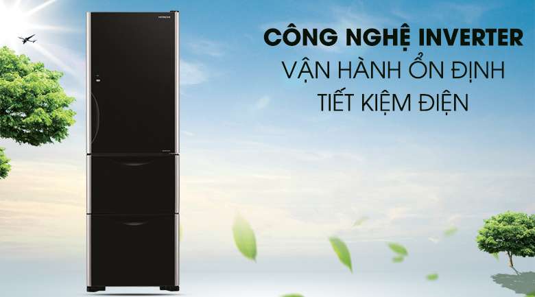 Tích hợp công nghệ inverter hiện đại - Tủ lạnh Hitachi inverter 375 lít R-SG38FPG